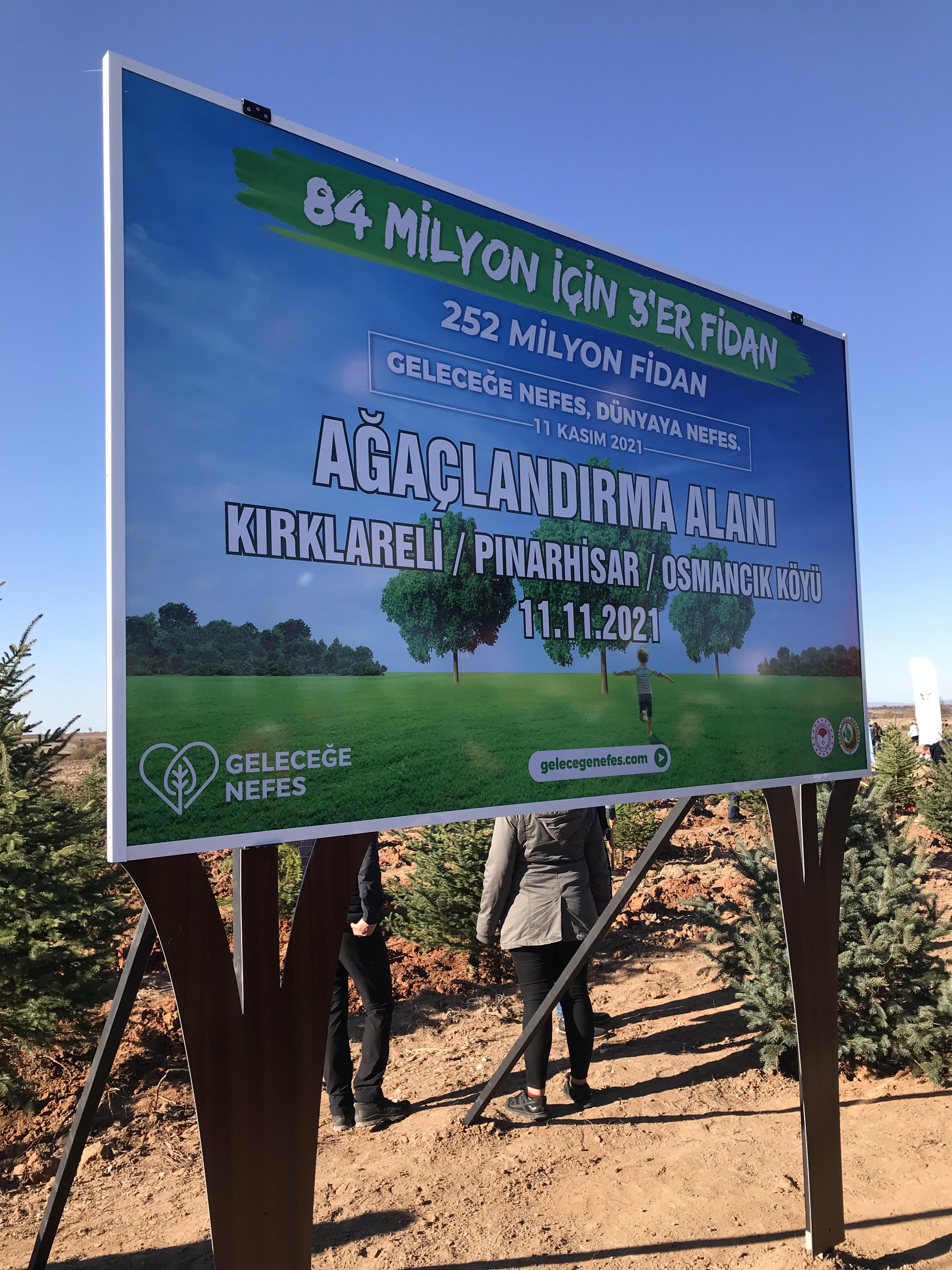 GELECEĞE NEFES, DÜNYAYA NEFES 84 MILYON ICIN 3'ER FİDAN