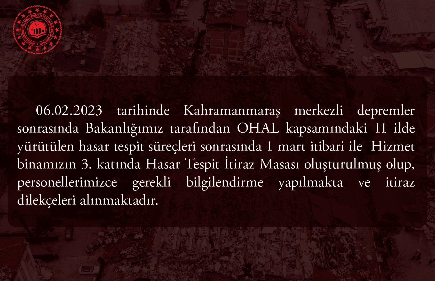 Hasar Tespit İtiraz Başvuruları Başlamıştır