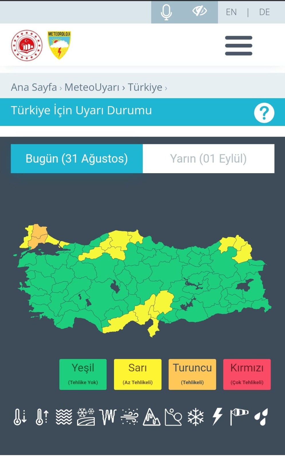 İstanbul Bölge Tahmin ve Erken Uyarı Merkezi Genel Başlık Marmara'nın Kuzeybatısında Beklenen Kuvvetli Gök Gürültülü Sağanak Yağışlara Dikkat!