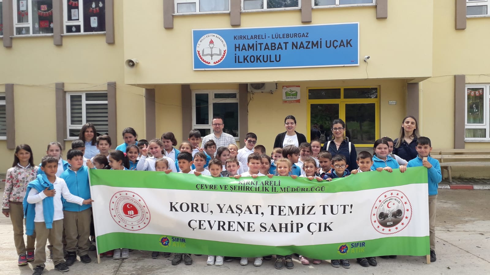 SIFIR ATIK PROJESİ KAPSAMINDA LÜLEBURGAZ HAMİTABAT ORTAOKULU VE İLKOKULU ÖĞRENCİLERİNE ÇEVRE VE SIFIR ATIK KONULU SUNUM YAPILDI