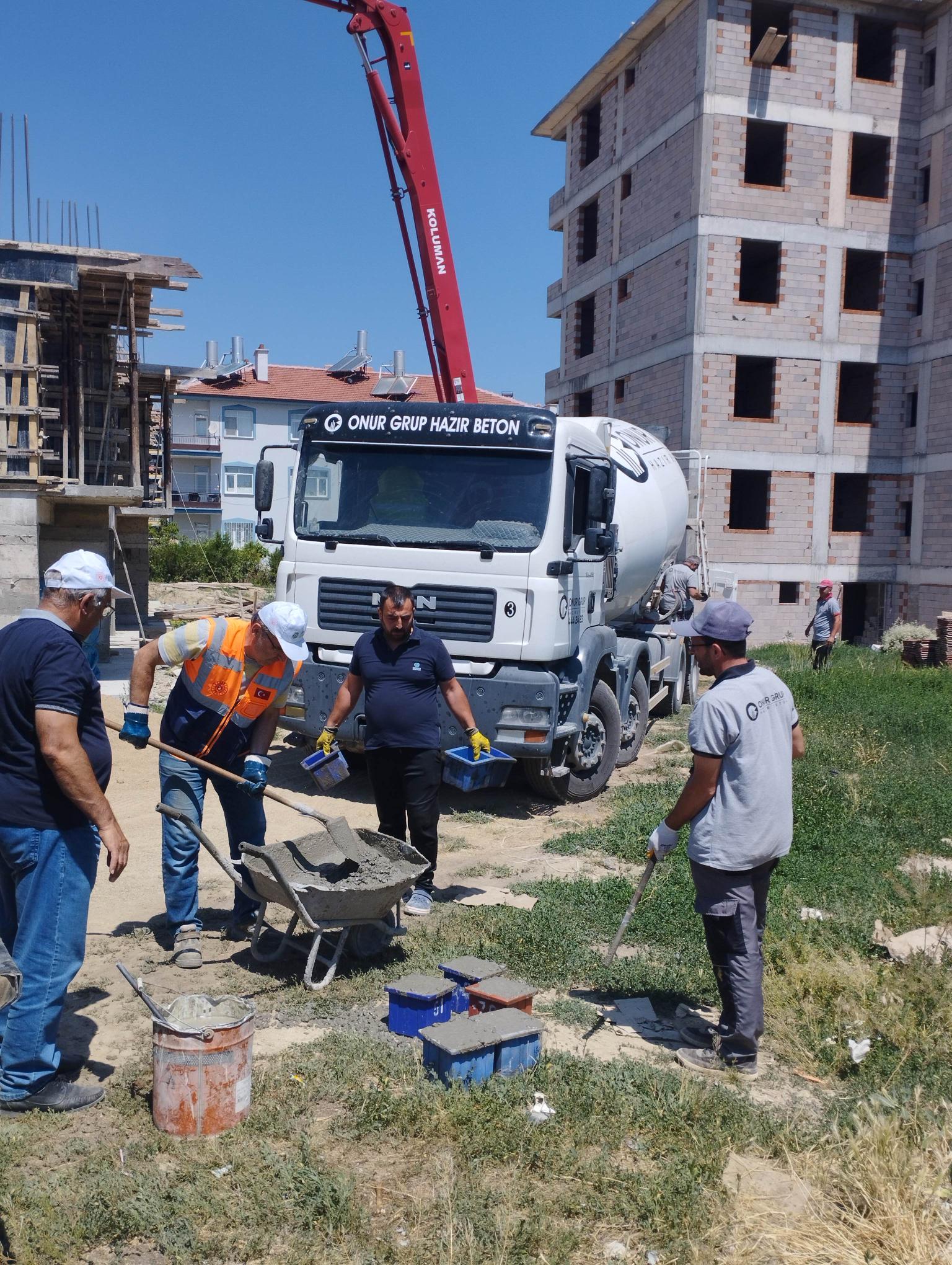 İLİMİZ AKŞEHİR İLÇESİNDE ÜRÜN GÜVENLİĞİ VE TEKNİK DÜZENLEMELER KANUNU KAPSAMINDA BETON DENETİMİ YAPILDI