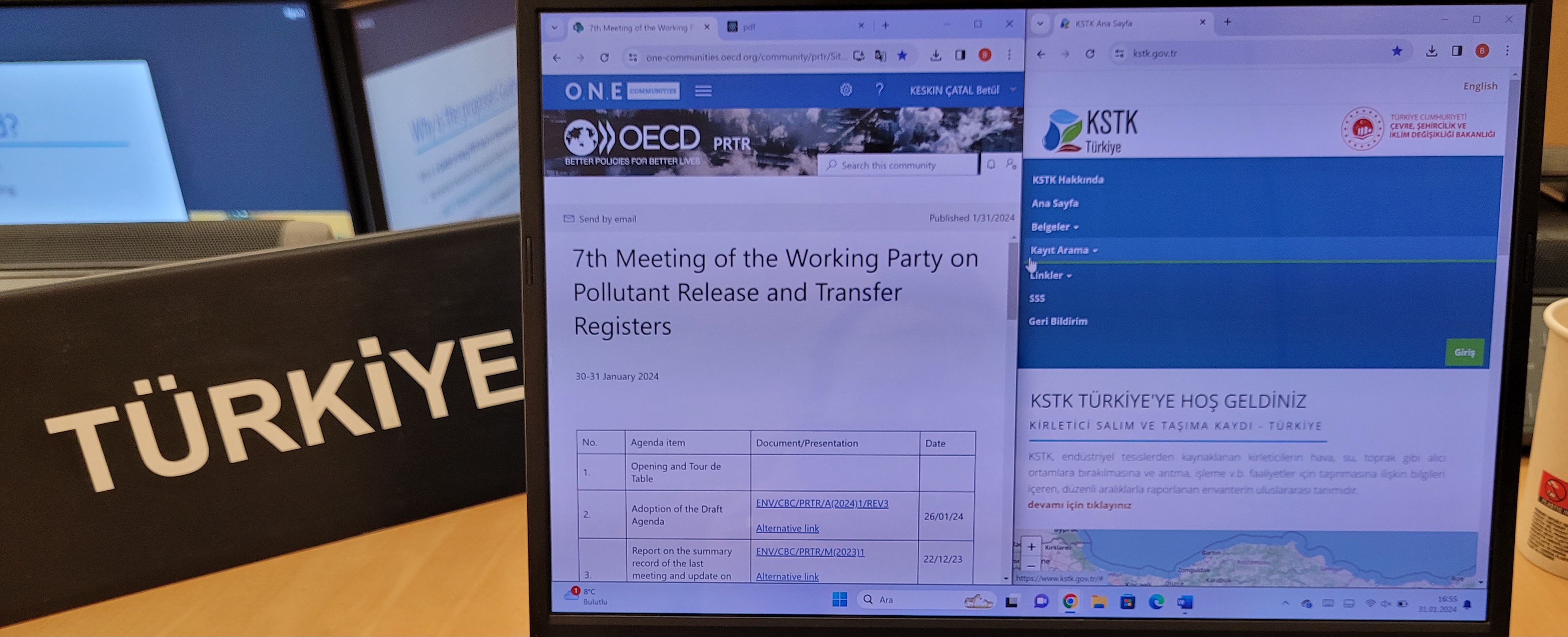 UNECE PRTR Koordinasyon Grubu 16. toplantısı ve OECD PRTR Çalışma Grubu 7. toplantısı 29-31 Ocak 2024 tarihlerinde Fransa’nın Paris şehrinde gerçekleştirildi.