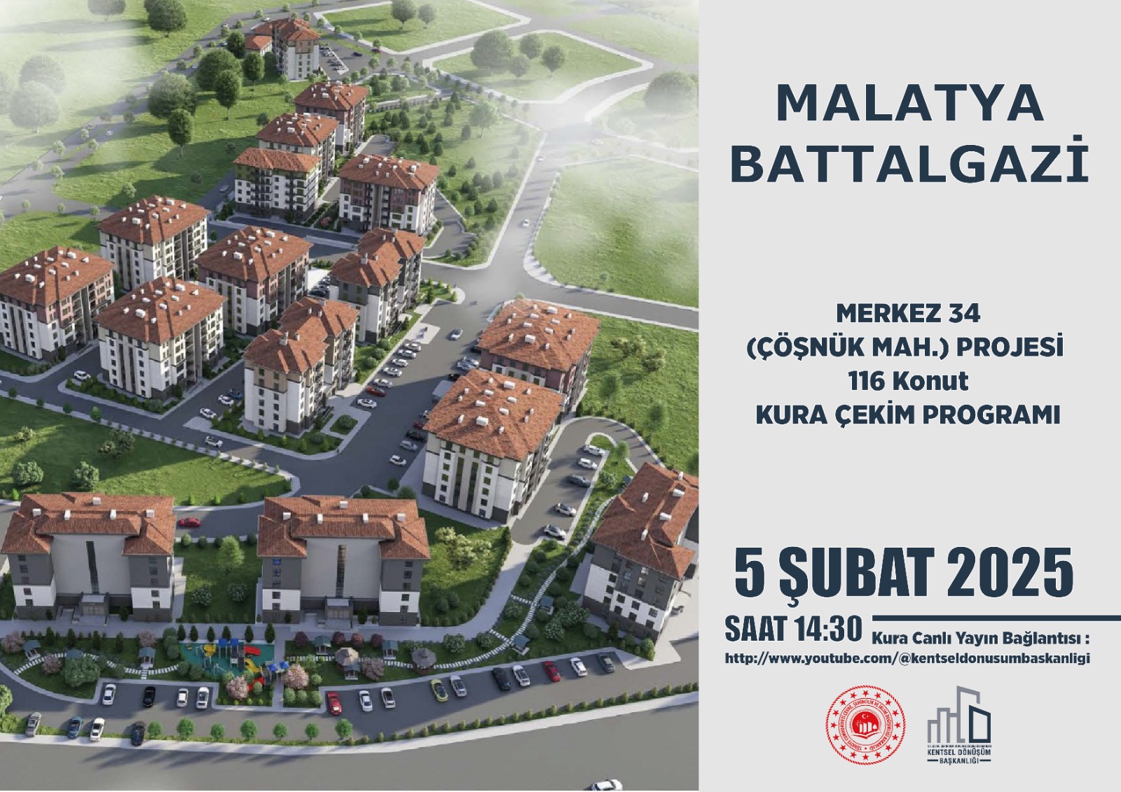 5 ŞUBAT 2025 tarihinde Kura Çekim Programı düzenlenecektir.