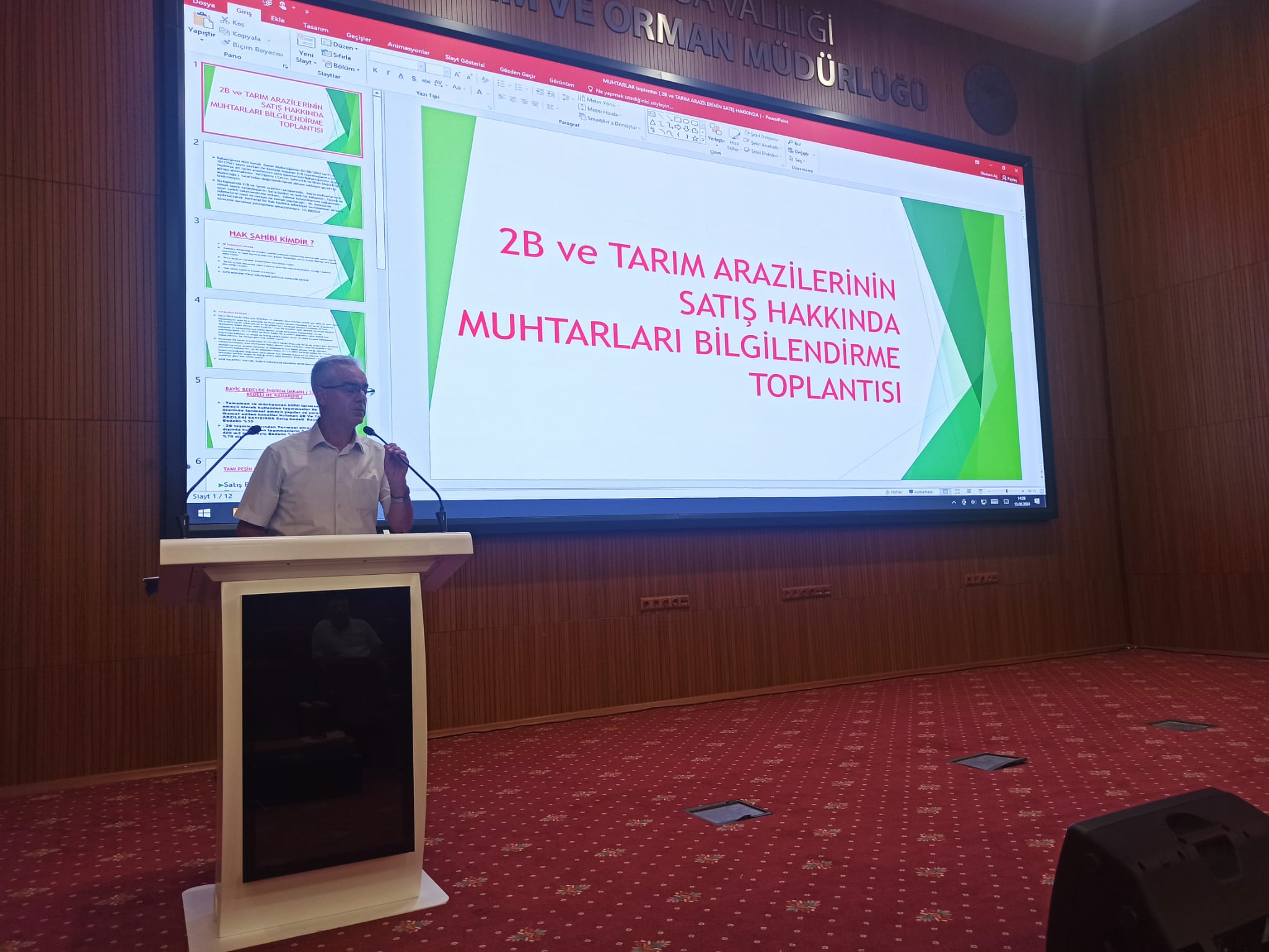 2B ve TARIM ARAZİLERİNİN SATIŞ HAKKINDA MUHTARI BİLGİLENDİRME TOPLANTISI