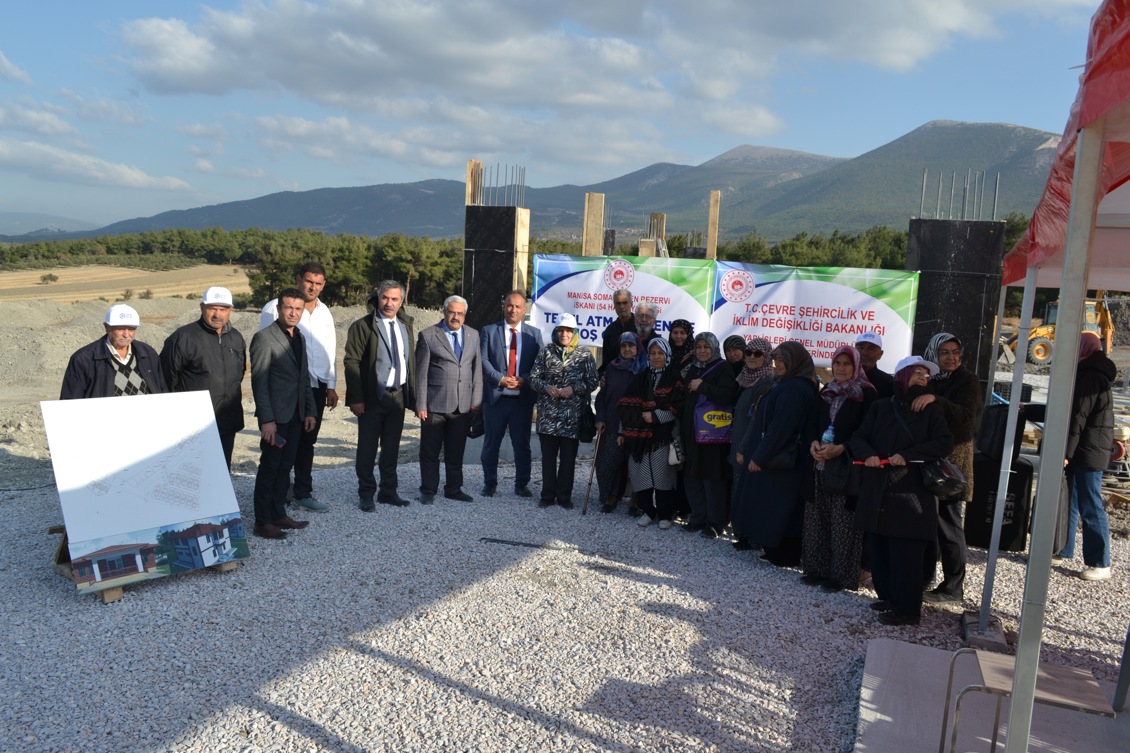 Manisa Soma Maden Rezervi İskanı (54 hane) Yapım İşi Kapsamın da Temel Atma Töreni