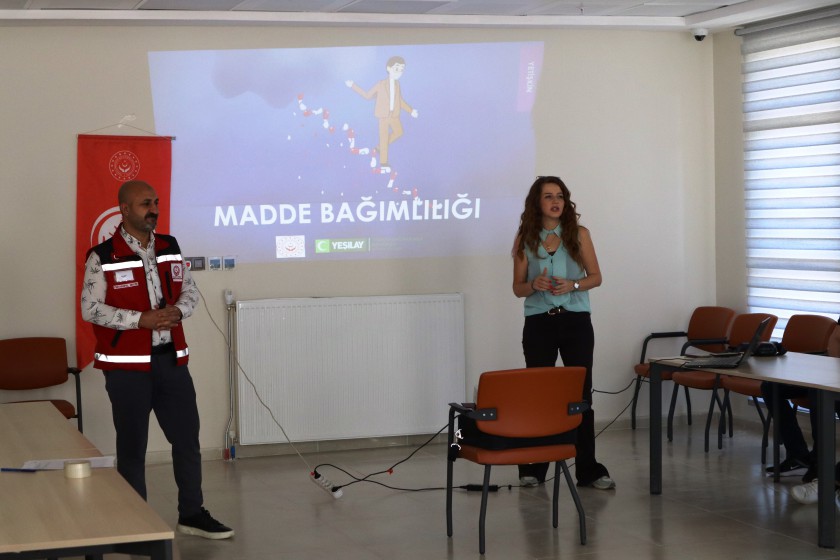 Türkiye Bağımlılıkla Mücadele kapsamında Madde Bağımlılığıyla Mücadele Eğitimi verilmiştir.