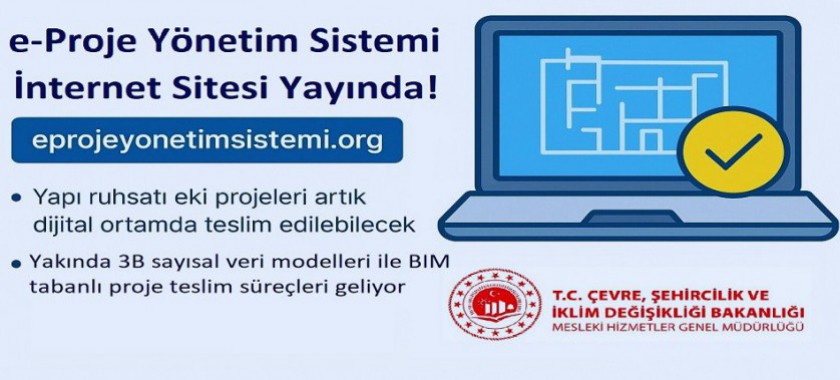 “e-Proje Yönetim Sistemi” İnternet Sitesi Yayında