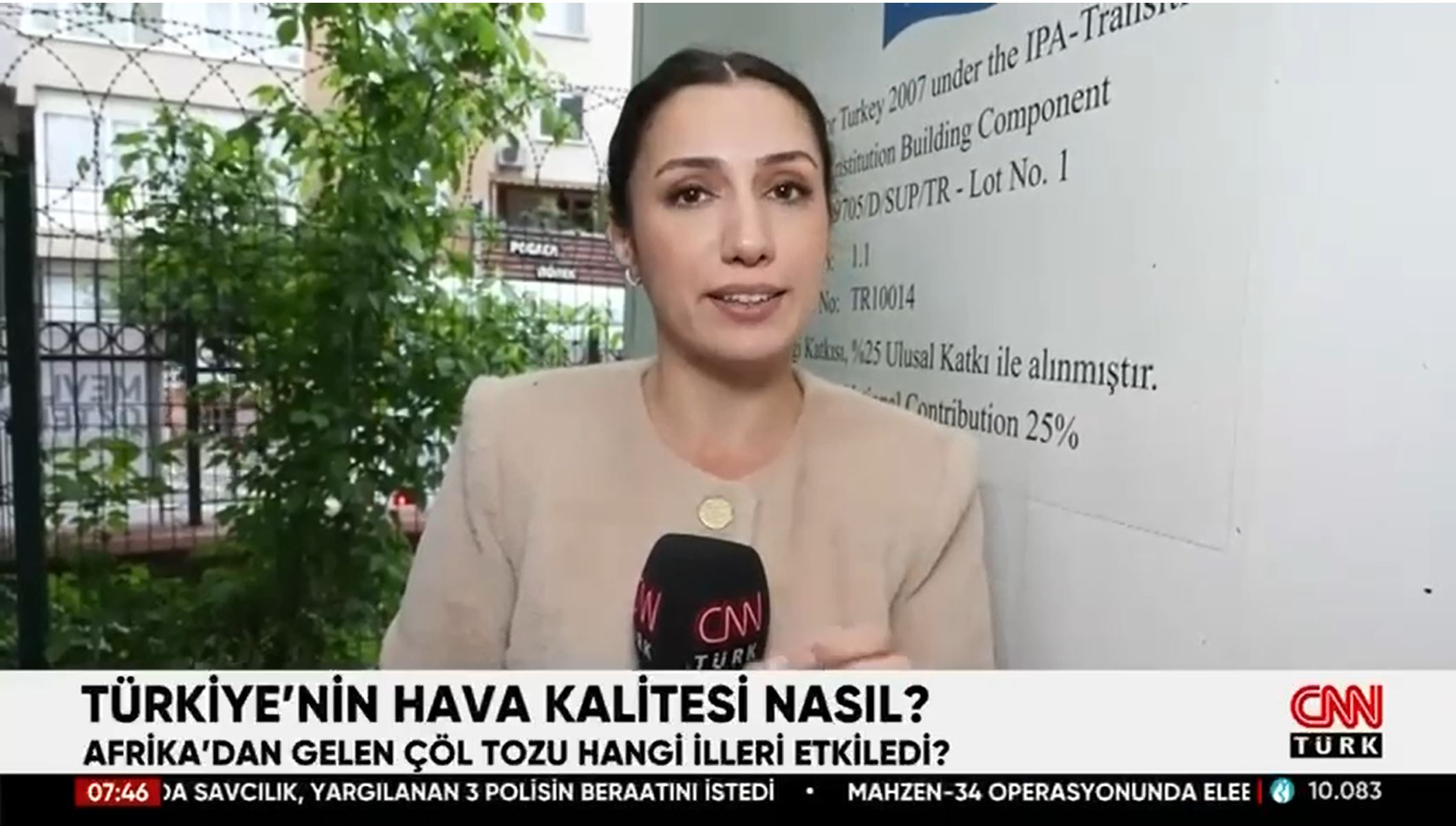 CNNTURK HABER KANALINA HAVA KALİTESİ ÖLÇÜMLERİ, SAHRA TOZU İLE İLGİLİ BİLGİ VERİLDİ