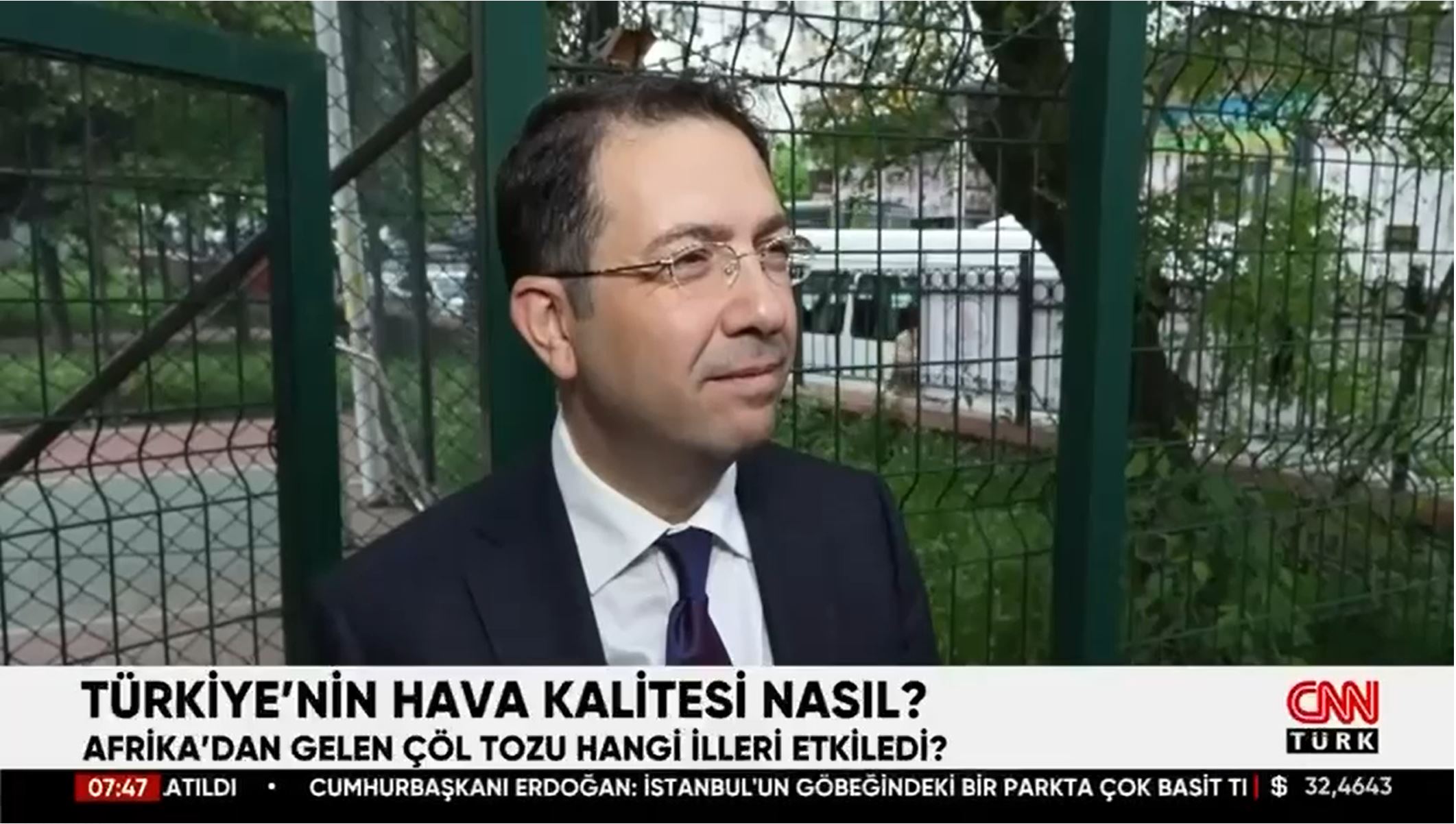 CNNTURK HABER KANALINA HAVA KALİTESİ ÖLÇÜMLERİ, SAHRA TOZU İLE İLGİLİ BİLGİ VERİLDİ