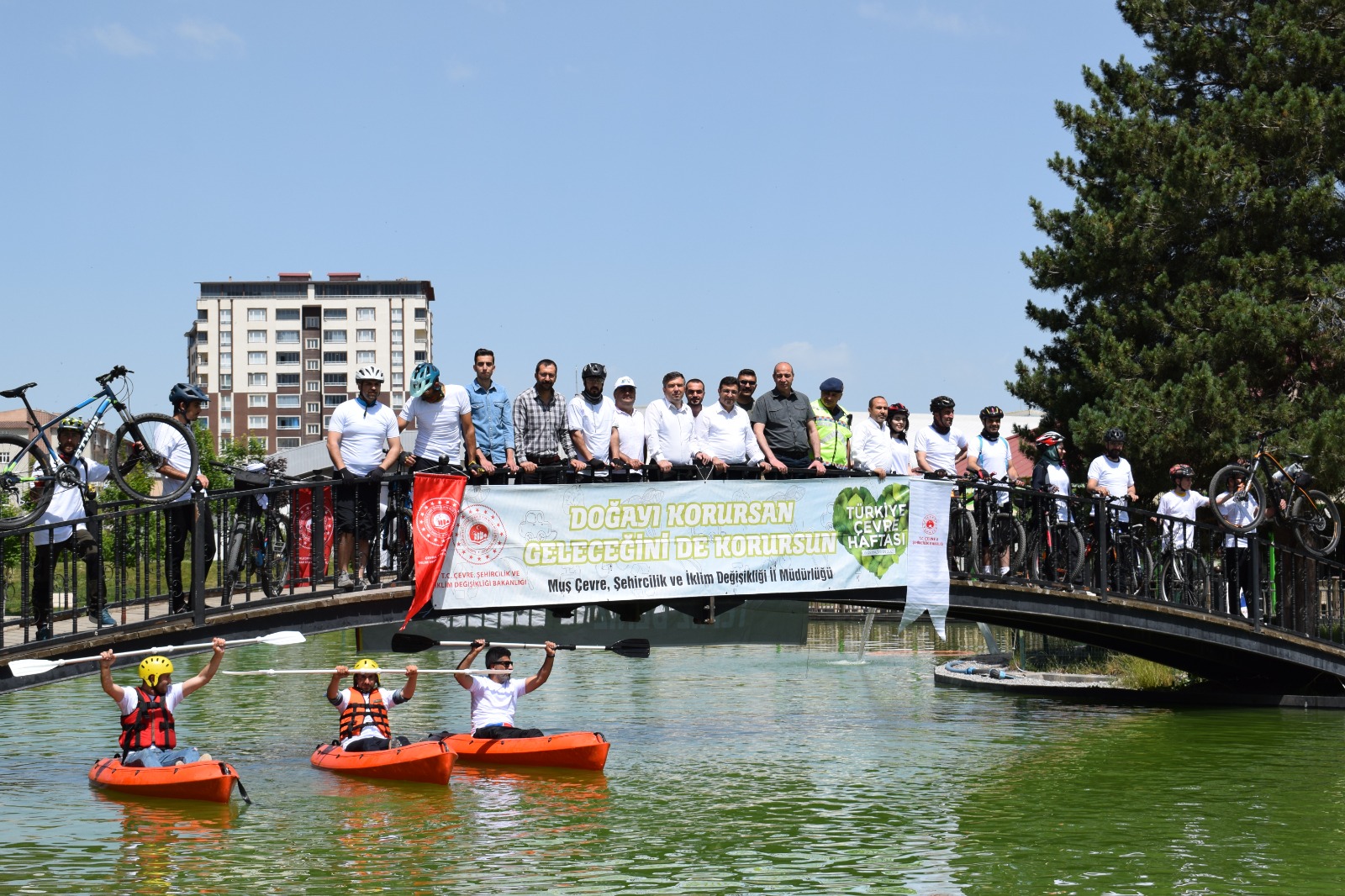 Çevre Haftası Kapsamında Göletli Parkta Sportif Etkinlikler (kano, bisiklet) düzenlendi