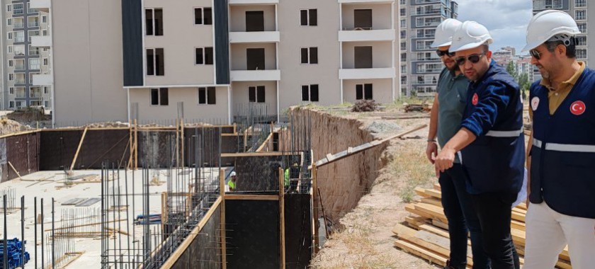 4708 sayılı Yapı denetim kanununa tabi yapılarda, Müdürlüğümüz Yapı Denetim ve Yapı Malzemeleri Şube Müdürlüğü teknik personellerince şantiye denetimi yapılmıştır.