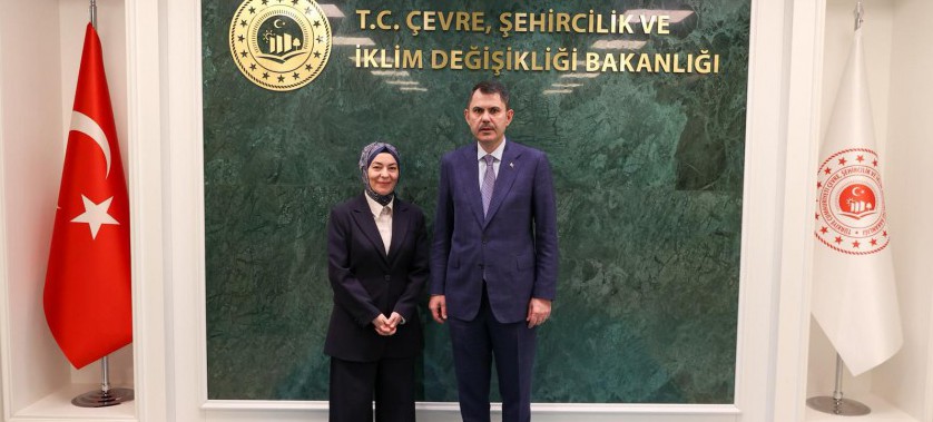 Çevre Şehircilik ve İklim Değişikliği Bakanımız Sayın Murat KURUM’u  İl Müdürümüz Yasemin DEMİRÖRS hanımefendi makamında ziyarette bulunmuşlardır.