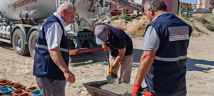 İl Müdürlüğümüz Personellerince Beton numunesi örneği alınmıştır.