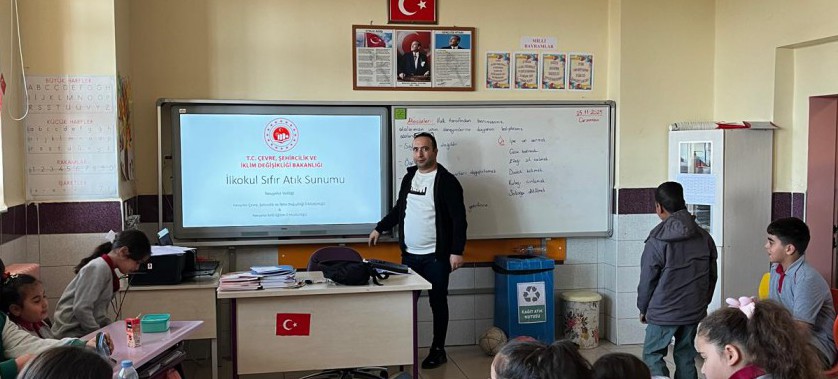 İl Müdürlüğümüz yetkililerince İlkokul ve Anaokullarında Sıfır Atık konulu eğitim verilmiştir.