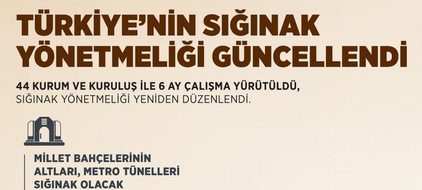 Türkiye'nin sığınak yönetmeliği güncellendi.