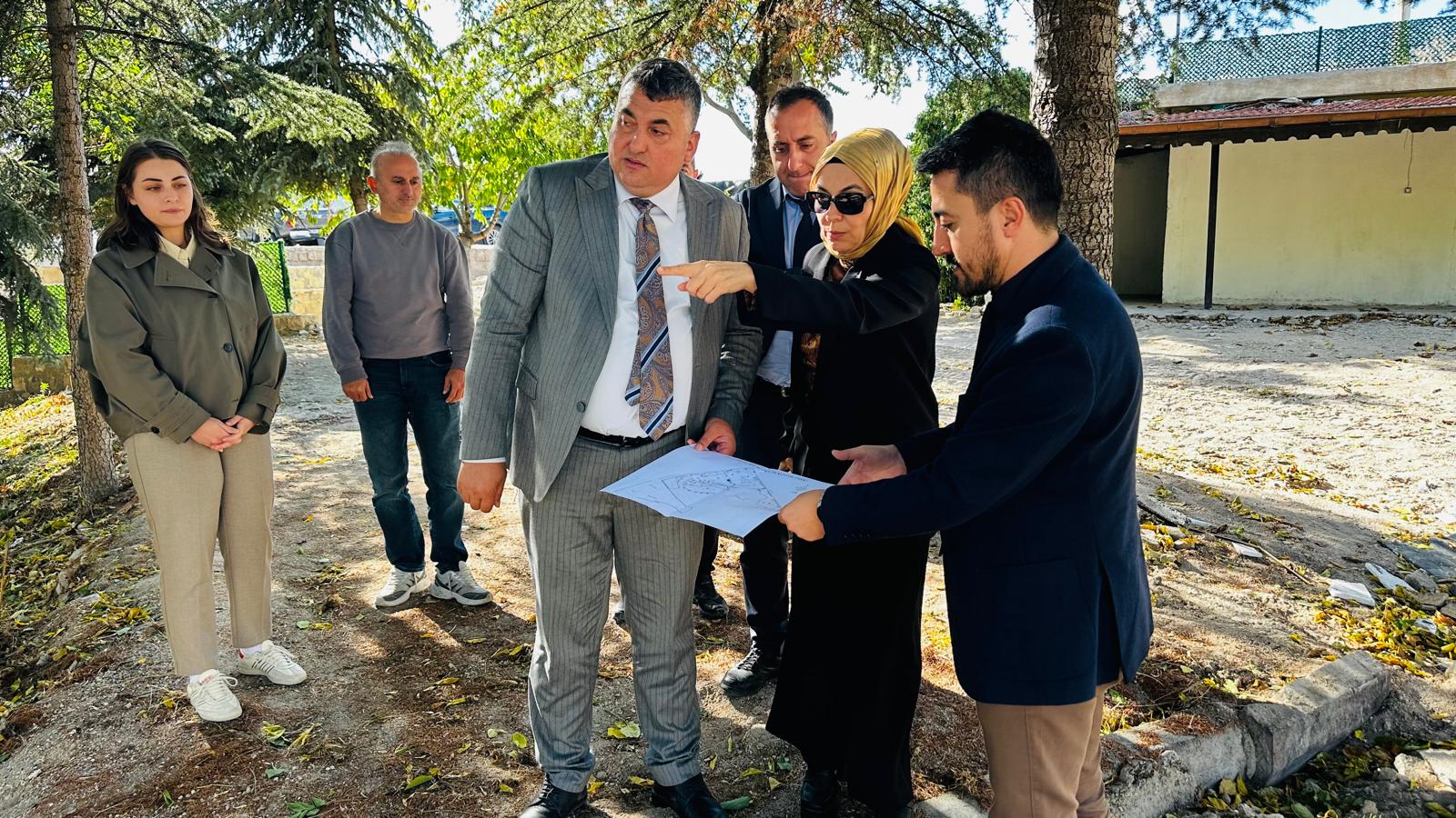 Ortahisar Beldesinde yapılacak olan Mikroklimatik parkta incelemelerde bulunulmuştur.