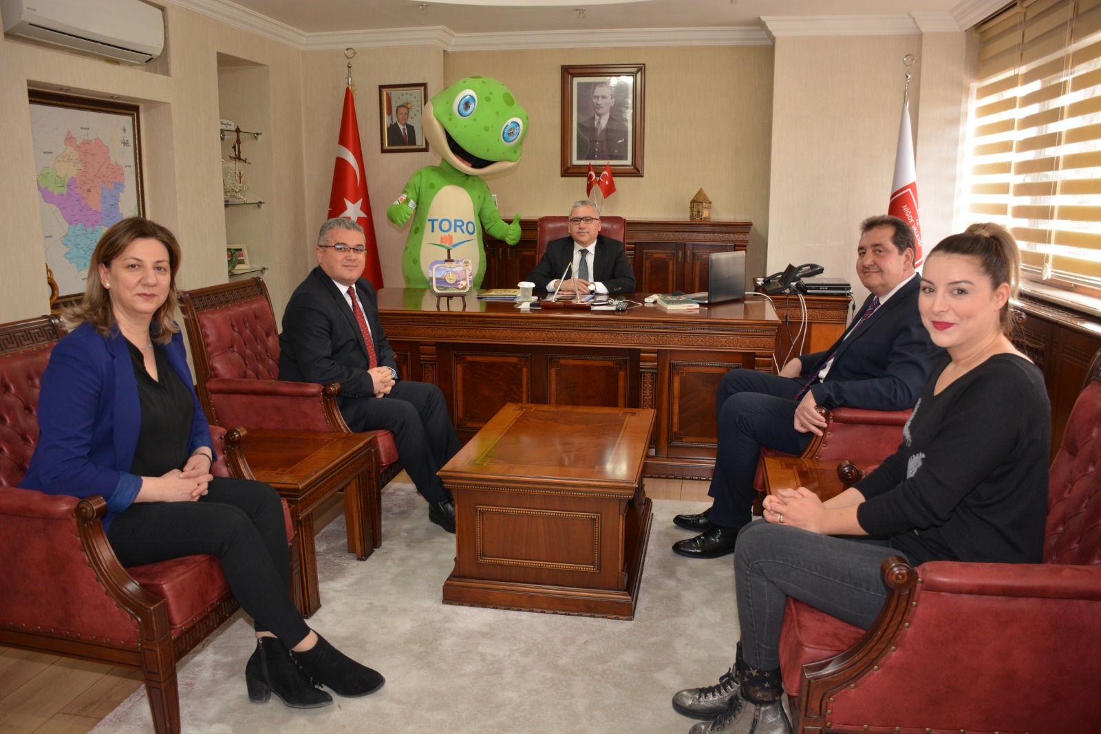 Maskotumuz TORO Valimiz Sayın Yılmaz Şimşek'i Makamında Ziyaret Etti