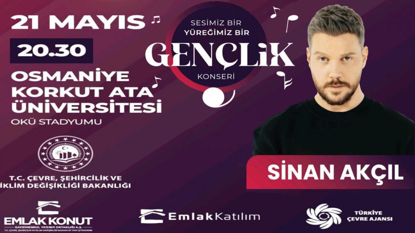 Bakanlığımızın Katkılarıyla 21 Mayısta Osmaniyede Sinan Akçıl Konseri