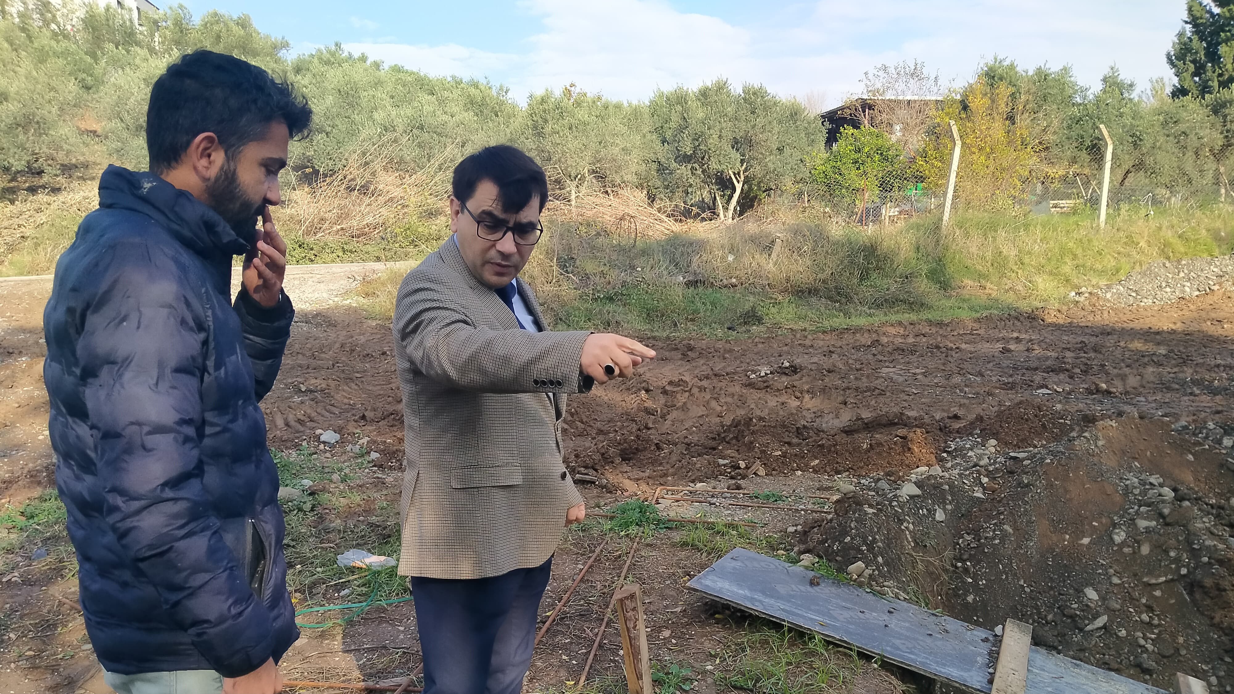 Dervişli Köyünde Yapımı Devam Eden  Deprem Konutlarında İnceleme