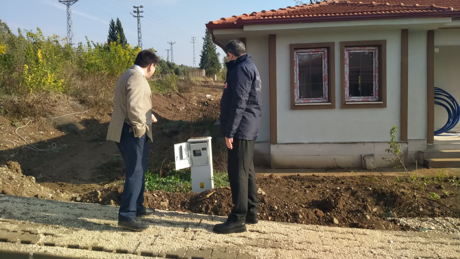 Dervişli Köyünde Yapımı Devam Eden  Deprem Konutlarında İnceleme