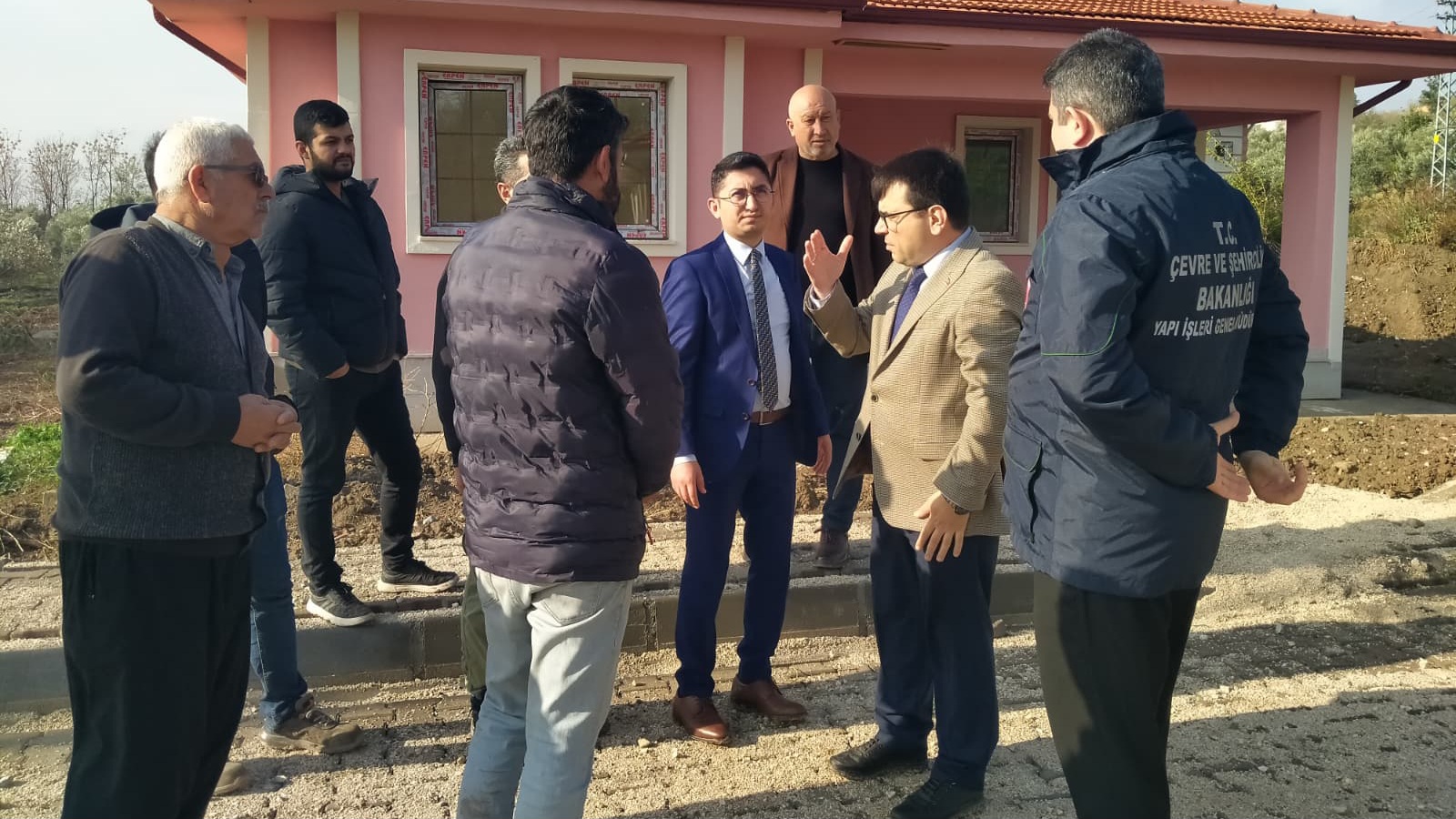 Dervişli Köyünde Yapımı Devam Eden  Deprem Konutlarında İnceleme