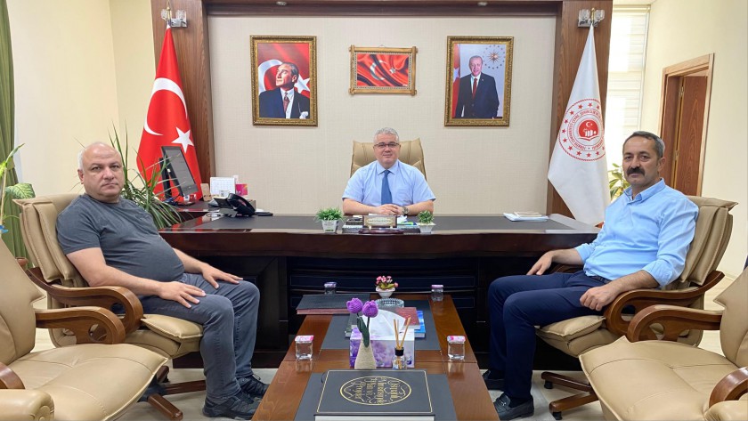 Türk Yerel Hizmet-Sen Şube Başkanı Sayın Hüseyin KARALAR ve ÖZİDAŞ Şirket Yetkilisi Sayın Ömer POLAT,  İl Müdürümüzü Ziyaret Etti.