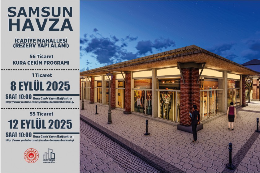 İlimiz Havza İlçesinde 6306 Sayılı Afet Riski Altındaki Alanların Dönüştürülmesi Hakkında Kanun kapsamında Kentsel Dönüşüm Başkanlığımızca yapımı tamamlanan ticari birimlerin sahipleri belli oluyor.