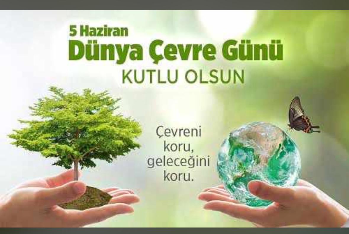 5 Haziran DÜNYA ÇEVRE GÜNÜ ve  TÜRKİYE ÇEVRE HAFTASI