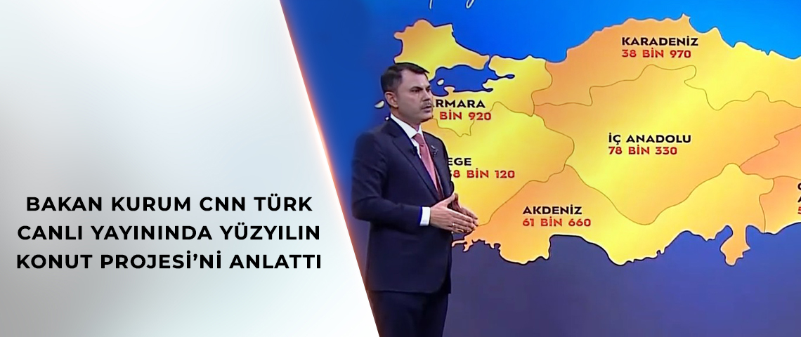 BAKAN KURUM CNN TÜRK CANLI YAYININDA YÜZYILIN KONUT PROJESİ’Nİ ANLATTI