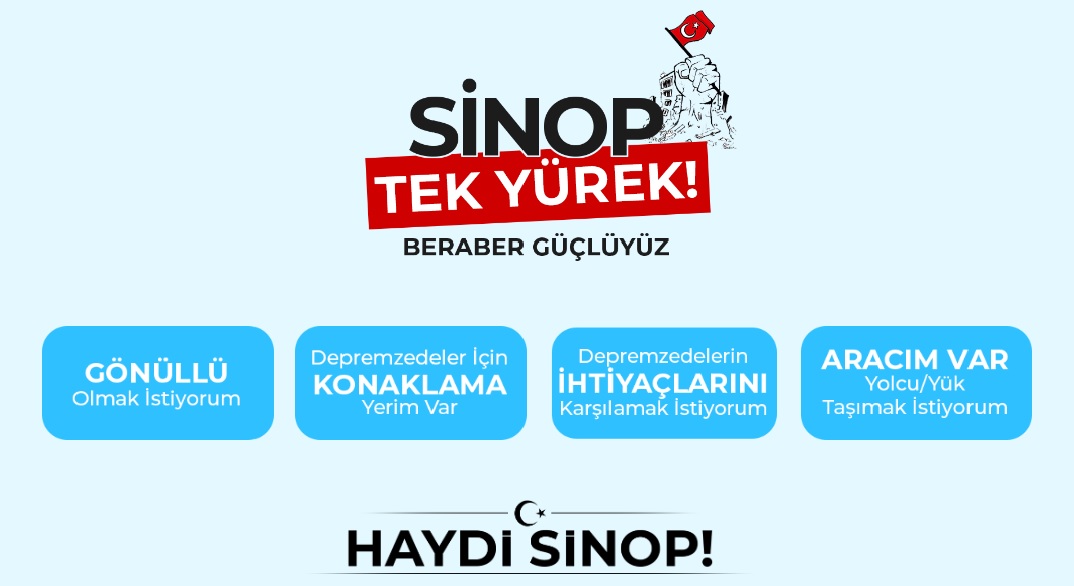 SİNOP TEK YÜREK! BERABER GÜÇLÜYÜZ