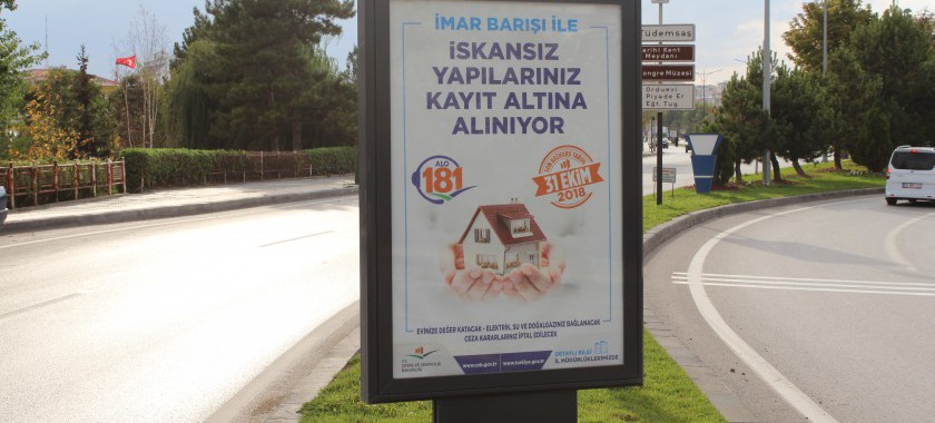 İmar Barışı Kapsamında Afişlerimiz Billboardlarda Yerini Aldı