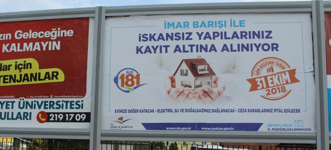 İmar Barışı Kapsamında Afişlerimiz Billboardlarda Yerini Aldı