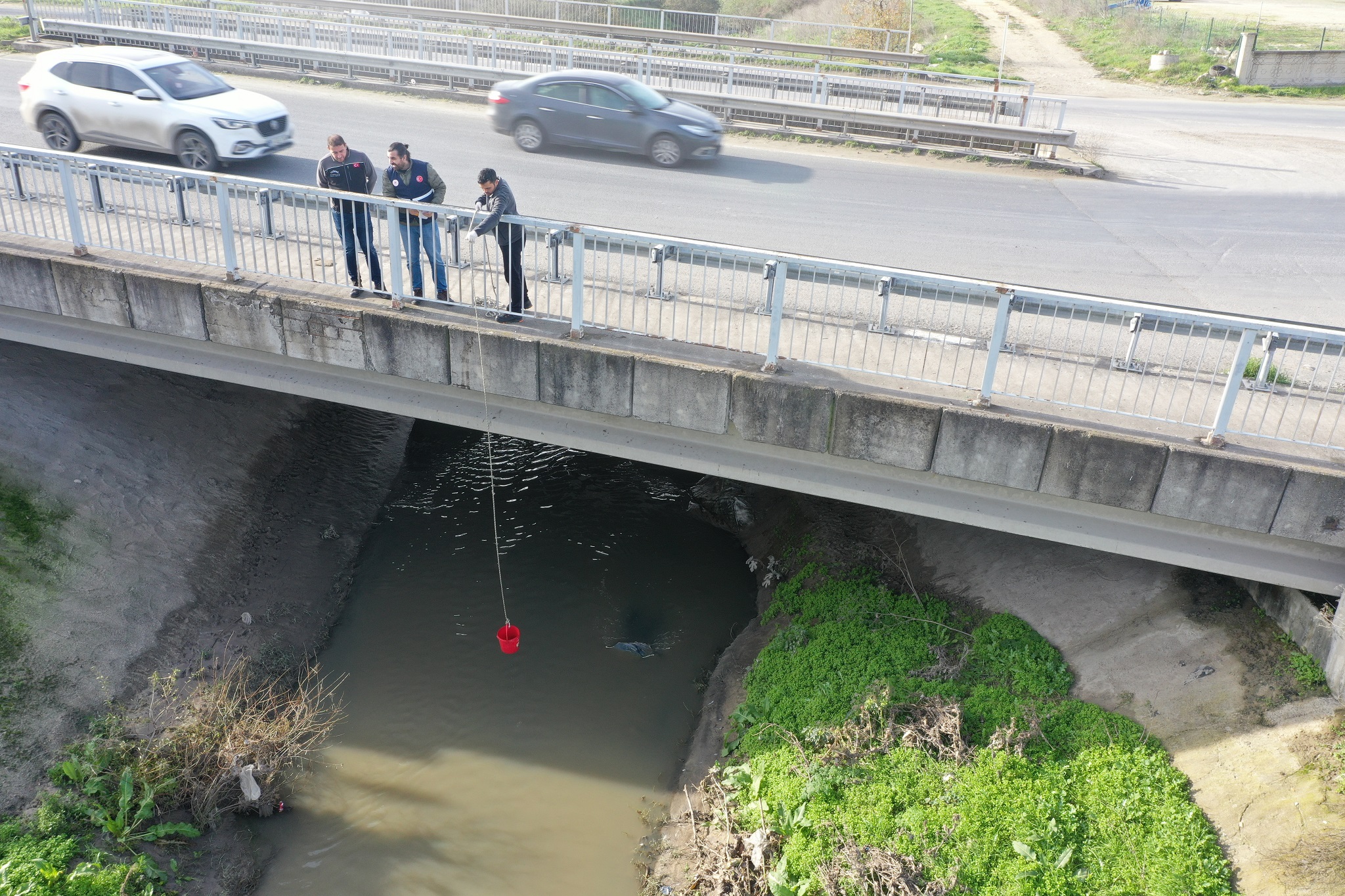 ÇORLU ÇAYINDA DRONE İLE İNCELEME VE DENETLEME GERÇEKLEŞTİRİLDİ