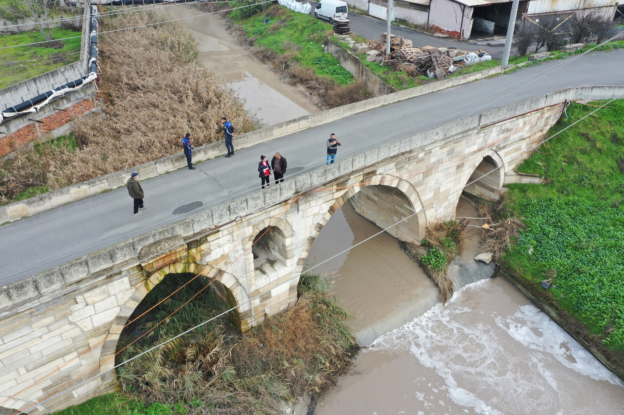 ÇORLU ÇAYINDA DRONE İLE İNCELEME VE DENETLEME GERÇEKLEŞTİRİLDİ