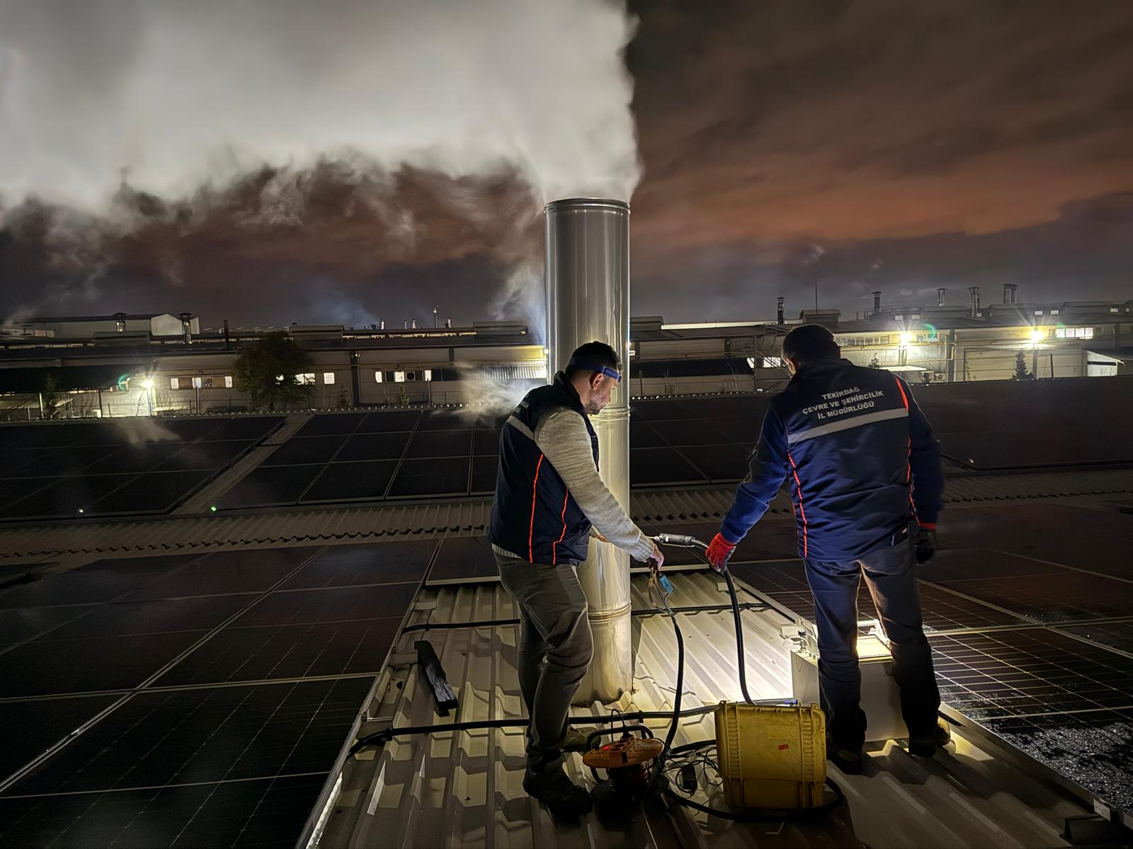 ERGENE VE ÇORLU İLÇELERİNDE EMİSYON ÖLÇÜMLERİ DEVAM EDİYOR