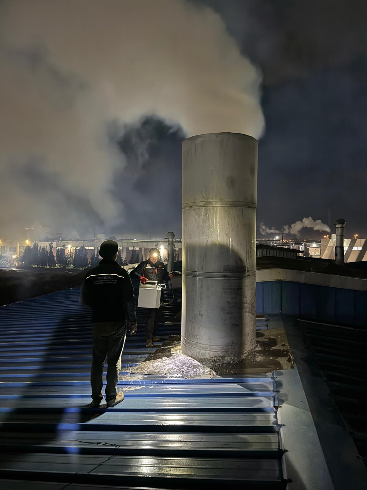 ERGENE VE ÇORLU İLÇELERİNDE EMİSYON ÖLÇÜMLERİ DEVAM EDİYOR