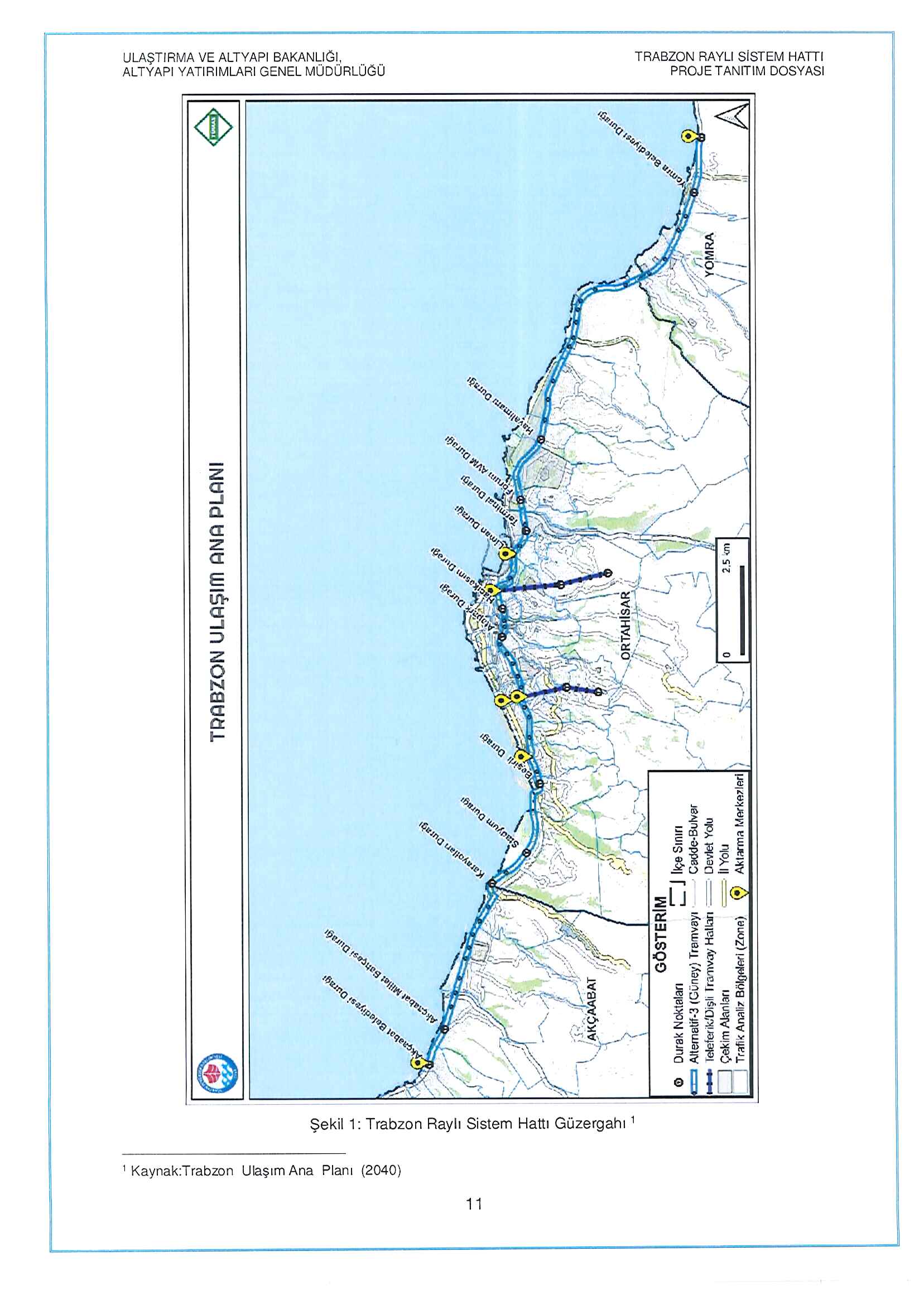 Trabzon Raylı Sistem Hattı ÇED raporu