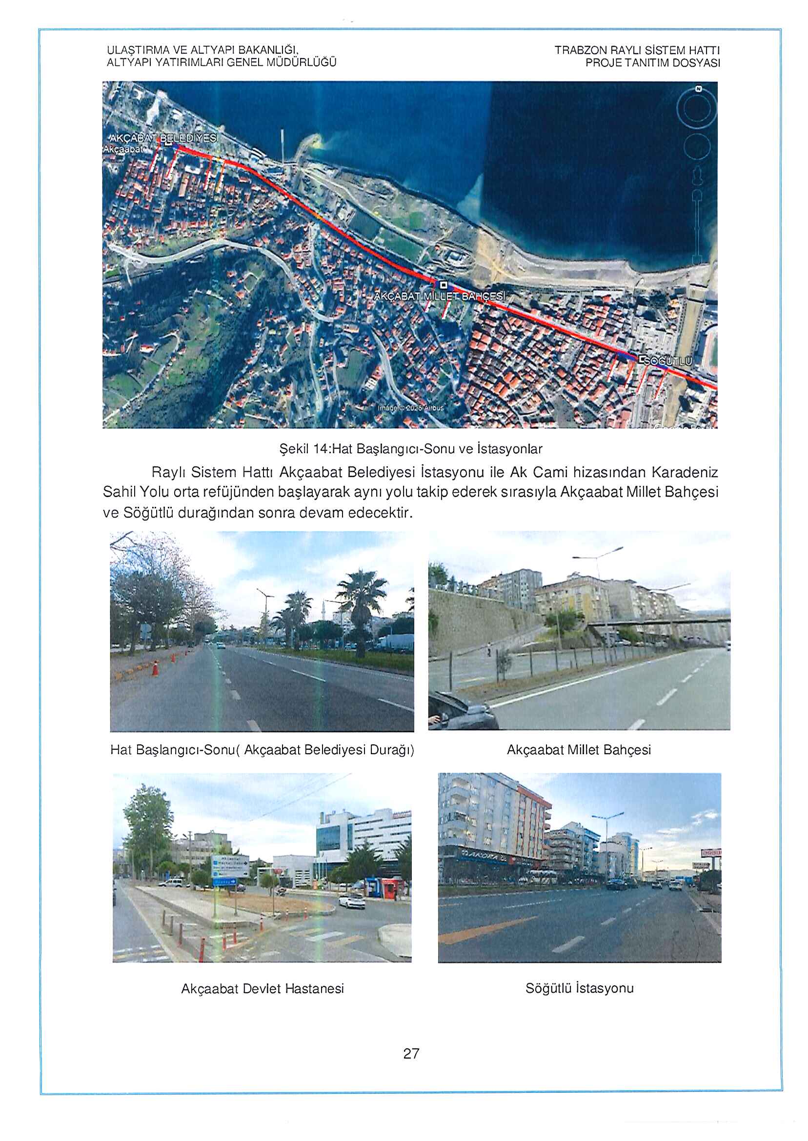 Trabzon Raylı Sistem Hattı ÇED raporu