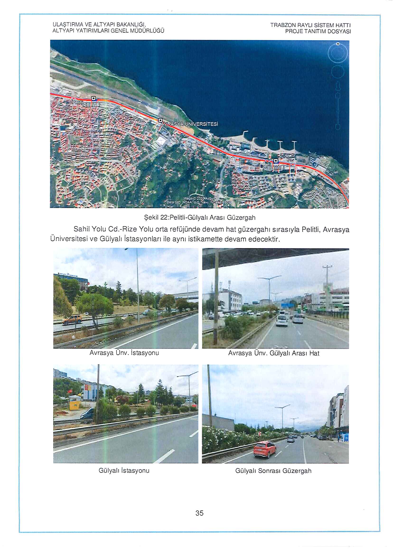 Trabzon Raylı Sistem Hattı ÇED raporu