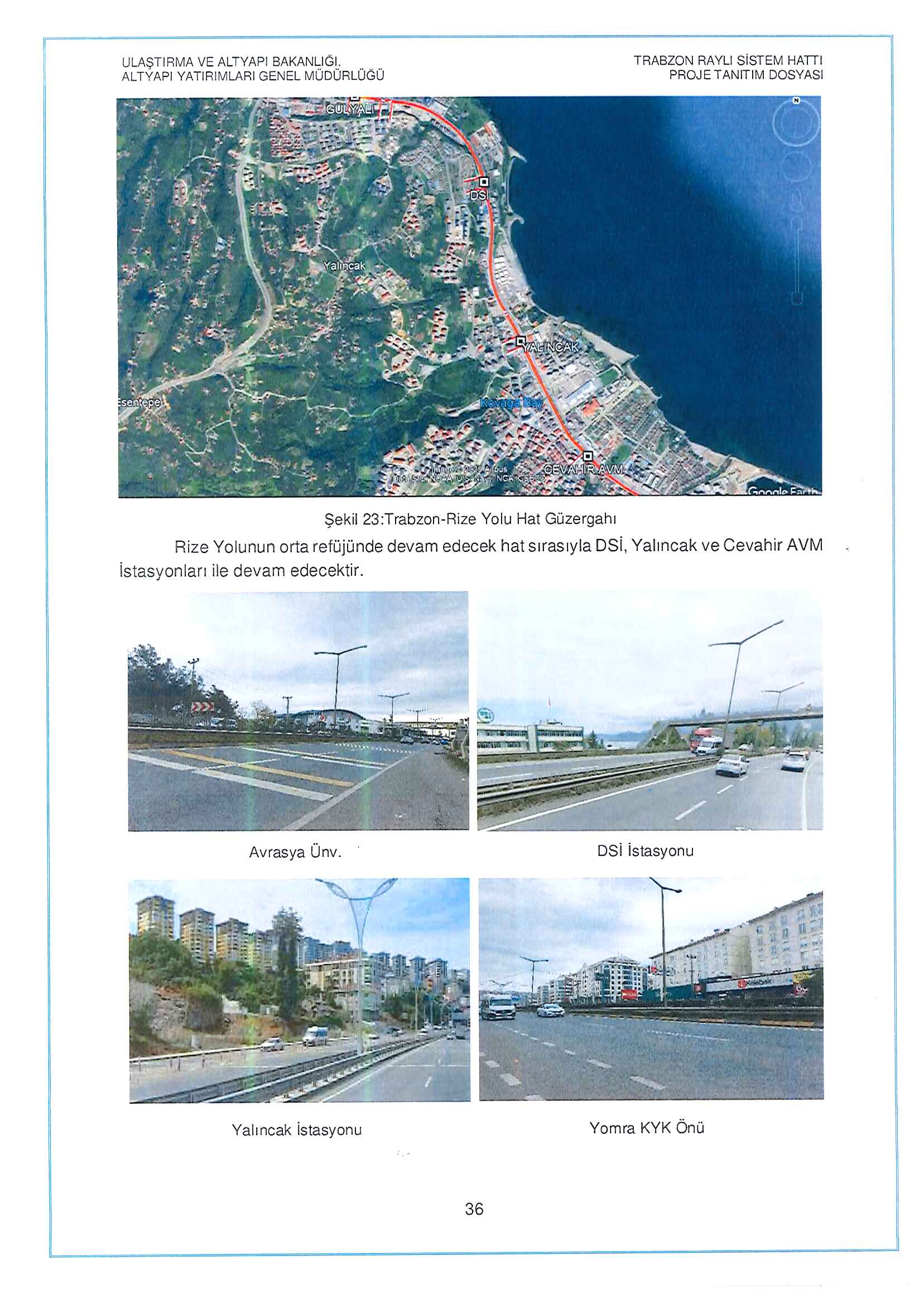 Trabzon Raylı Sistem Hattı ÇED raporu