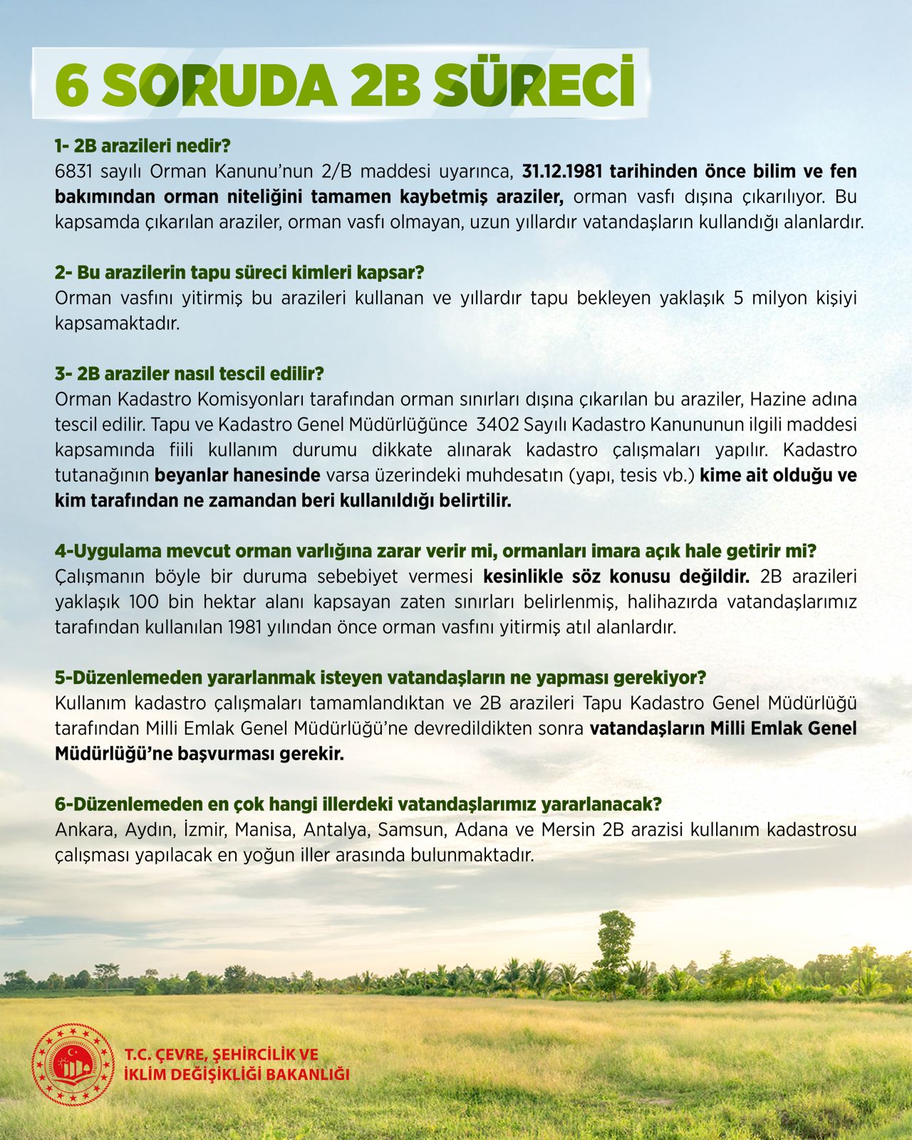 6 SORUDA 2B SÜRECİ