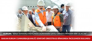 BAKAN KURUM CUMHURBAŞKANLIĞI SENFONİ ORKESTRASI BİNASINDA İNCELEMEDE BULUNDU