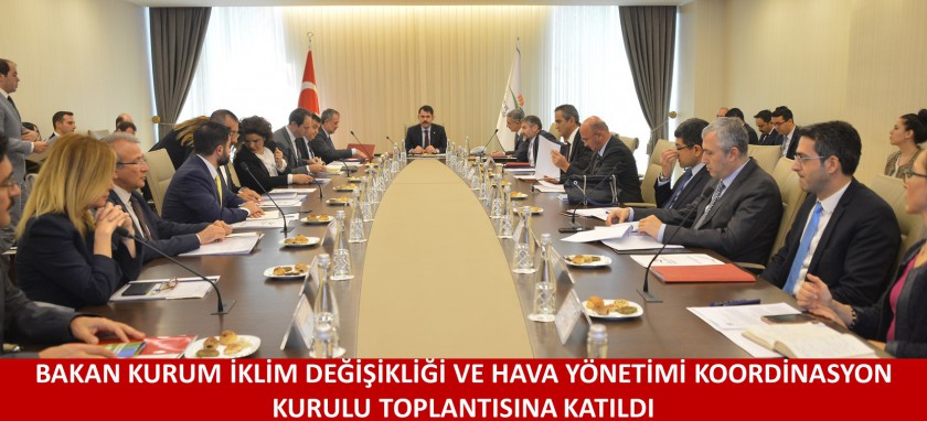 BAKAN KURUM İKLİM DEĞİŞİKLİĞİ VE HAVA YÖNETİMİ KOORDİNASYON KURULU TOPLANTISINA KATILDI
