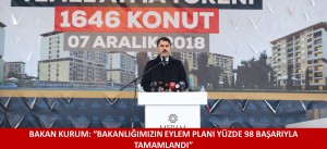 BAKAN KURUM: “BAKANLIĞIMIZIN EYLEM PLANI YÜZDE 98 BAŞARIYLA TAMAMLANDI”
