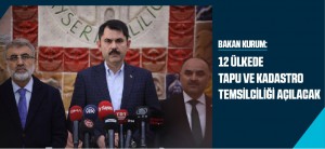 BAKAN KURUM: 12 ÜLKEDE TAPU VE KADASTRO TEMSİLCİLİĞİ AÇILACAK