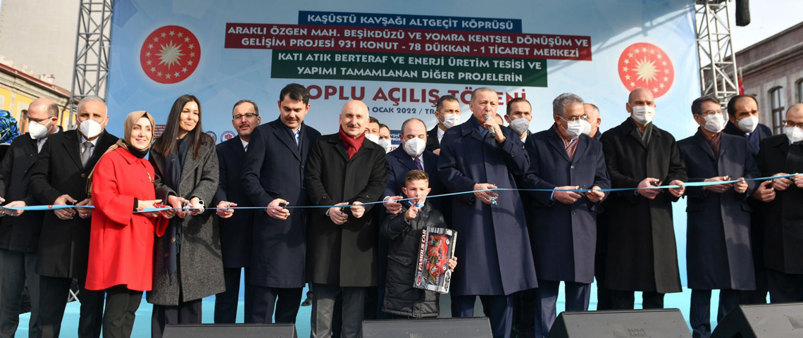 BAKAN KURUM, TRABZON'DA DÜZENLENEN TOPLU AÇILIŞ TÖRENİNE KATILDI