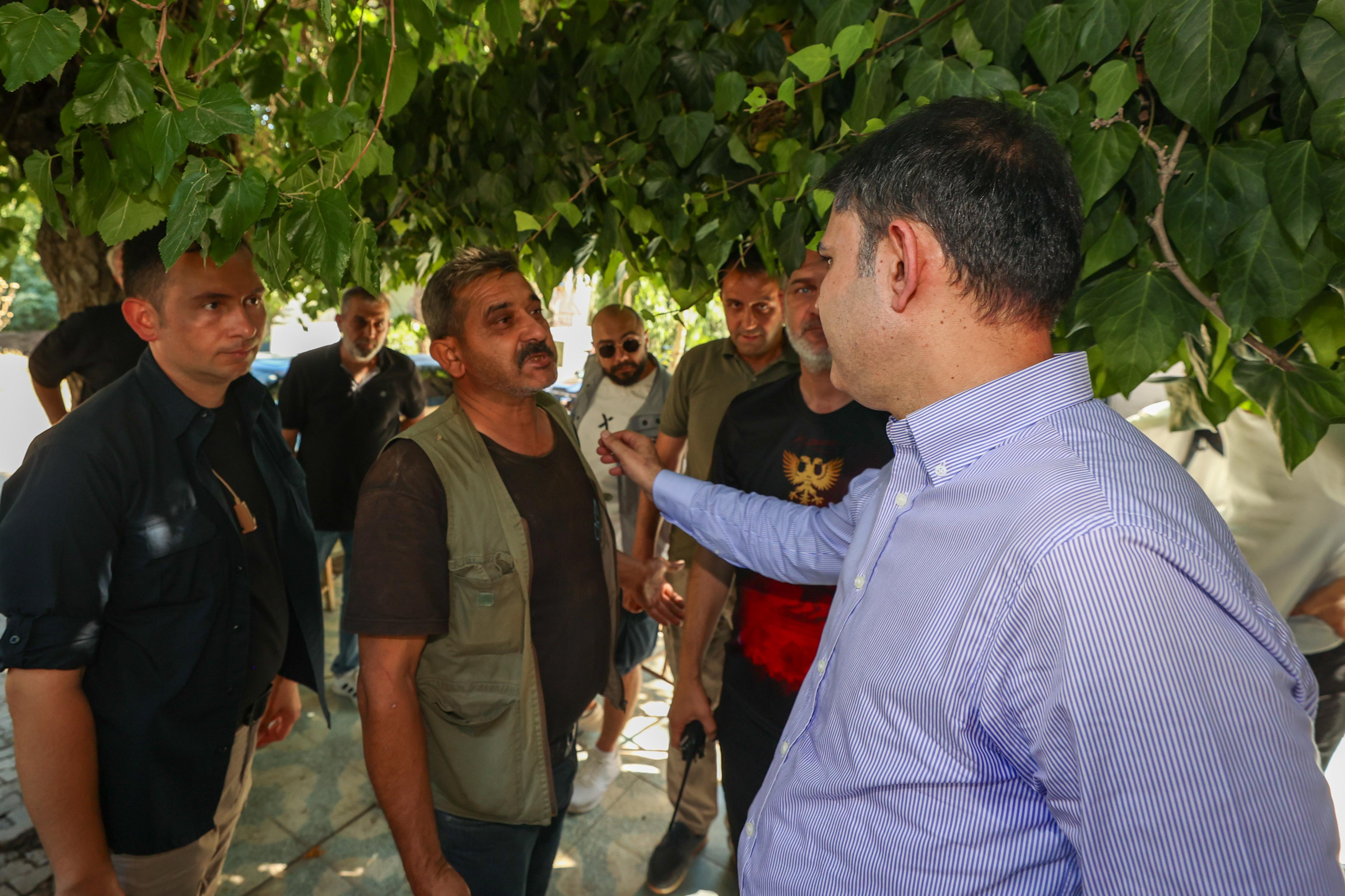 BAKAN KURUM, ORMAN YANGININDAN ETKİLENEN ÖDEMİŞ’TE