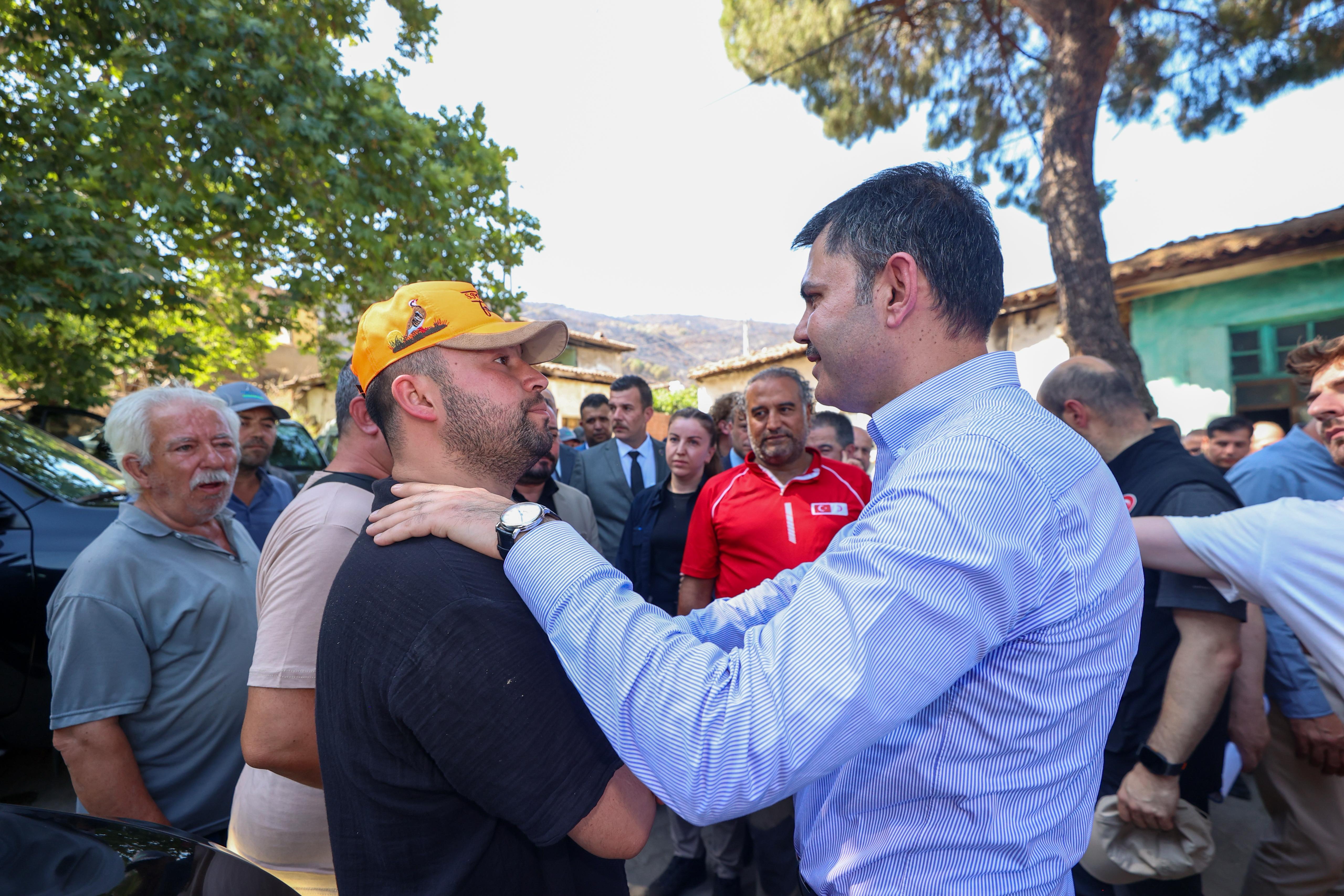 BAKAN KURUM, ORMAN YANGININDAN ETKİLENEN ÖDEMİŞ’TE