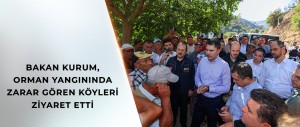 BAKAN KURUM, ORMAN YANGININDA ZARAR GÖREN KÖYLERİ ZİYARET ETTİ