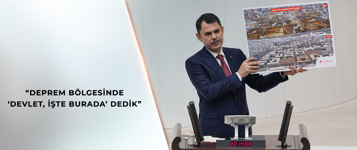 BAKAN KURUM, TBMM GENEL KURULU’NDA MİLLETVEKİLLERİNE HİTAP ETTİ